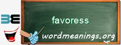 WordMeaning blackboard for favoress